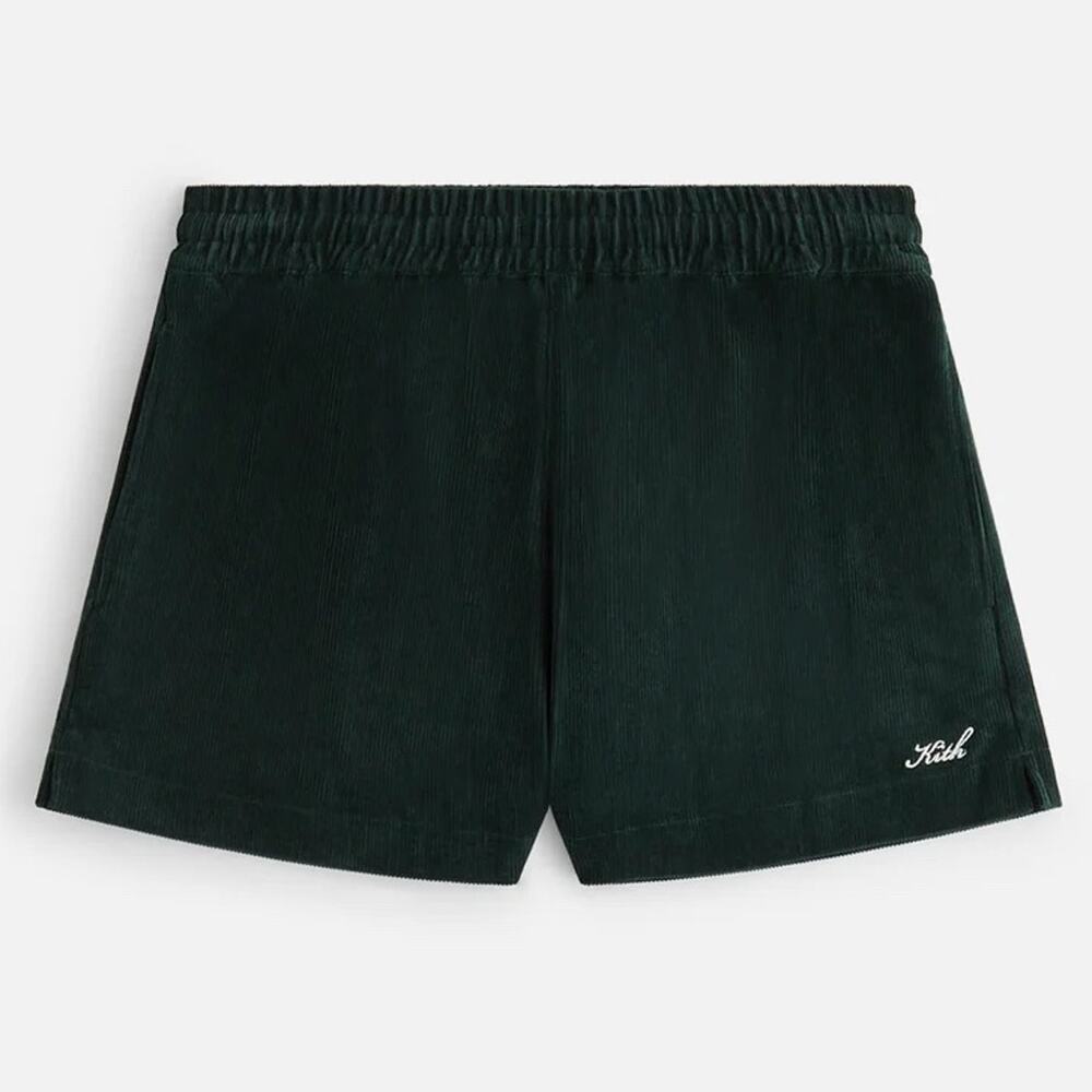 NWT KITH Erika Corduroy Drawstring Shorts - Stadium Green Women’s Size XL